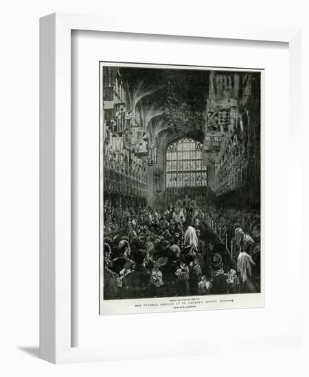 Queen Victoria's Funeral Service-F.C. Dickinson-Framed Art Print