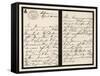 Queen Victoria's Handwriting in a Letter to Wellington-null-Framed Stretched Canvas