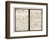 Queen Victoria's Handwriting in a Letter to Wellington-null-Framed Art Print