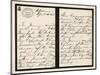 Queen Victoria's Handwriting in a Letter to Wellington-null-Mounted Art Print