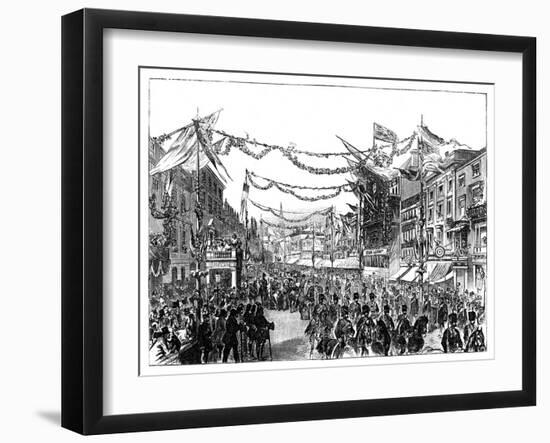 Queen Victoria's Visit to Birmingham, 1858-null-Framed Giclee Print