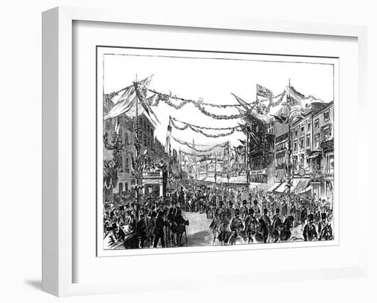 Queen Victoria's Visit to Birmingham, 1858-null-Framed Giclee Print