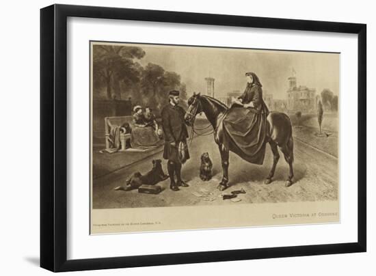 Queen Victoria Sitting on a Horse at Osborne-Edwin Henry Landseer-Framed Giclee Print