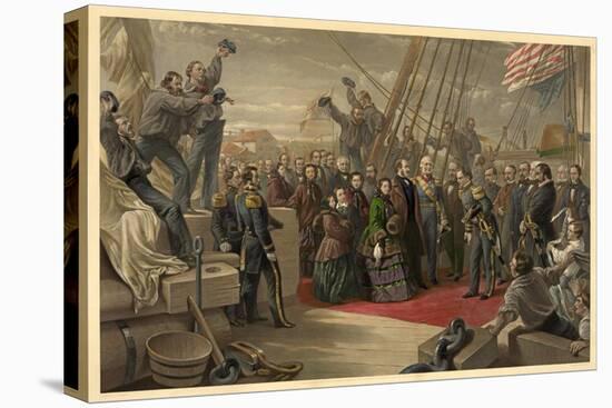 Queen Victoria Visiting HMS Resolute, 16th December, 1856, Published 1859-William 'Crimea' Simpson-Stretched Canvas
