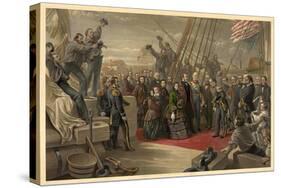 Queen Victoria Visiting HMS Resolute, 16th December, 1856, Published 1859-William 'Crimea' Simpson-Stretched Canvas