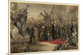 Queen Victoria Visiting HMS Resolute, 16th December, 1856, Published 1859-William 'Crimea' Simpson-Mounted Giclee Print