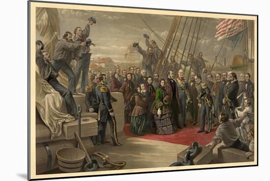 Queen Victoria Visiting HMS Resolute, 16th December, 1856, Published 1859-William 'Crimea' Simpson-Mounted Giclee Print