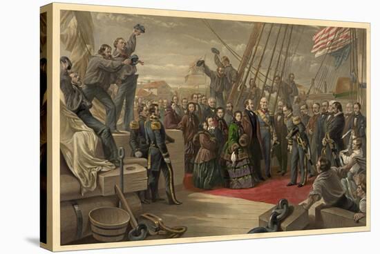 Queen Victoria Visiting HMS Resolute, 16th December, 1856, Published 1859-William 'Crimea' Simpson-Stretched Canvas