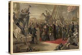 Queen Victoria Visiting HMS Resolute, 16th December, 1856, Published 1859-William 'Crimea' Simpson-Stretched Canvas