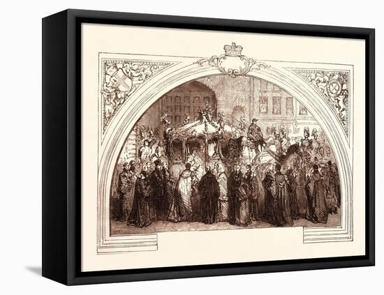 Queen Victoria Visiting the City of London on November 9, 1837, UK-null-Framed Stretched Canvas