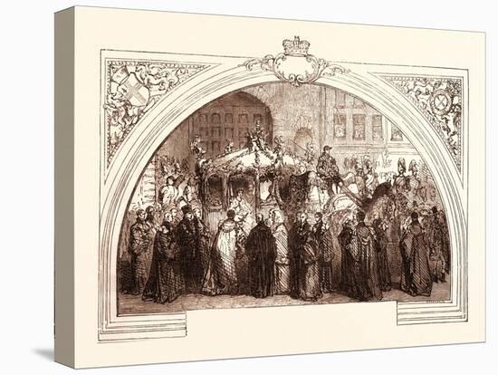 Queen Victoria Visiting the City of London on November 9, 1837, UK-null-Stretched Canvas