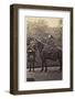 Queen Victoria with Her Highland Servant, John Brown, at Balmoral-null-Framed Photographic Print