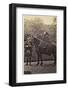 Queen Victoria with Her Highland Servant, John Brown, at Balmoral-null-Framed Photographic Print