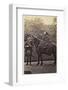 Queen Victoria with Her Highland Servant, John Brown, at Balmoral-null-Framed Photographic Print