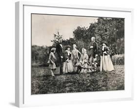 Queen Victoria with Husband Prince Albert and Children Outdoors-null-Framed Photographic Print