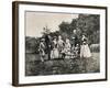 Queen Victoria with Husband Prince Albert and Children Outdoors-null-Framed Photographic Print