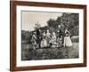 Queen Victoria with Husband Prince Albert and Children Outdoors-null-Framed Photographic Print