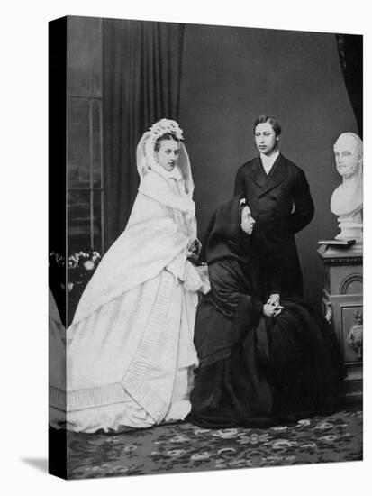 Queen Victoria with the Prince and Princess of Wales on the Day of their Marriage, 1863-null-Stretched Canvas