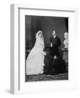 Queen Victoria with the Prince and Princess of Wales on the Day of their Marriage, 1863-null-Framed Giclee Print