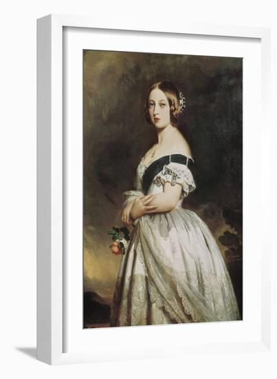 Queen Victoria-Franz Xaver Winterhalter-Framed Art Print