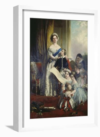 Queen Viktoria of England with Her Children-John Calcott Horsley-Framed Giclee Print