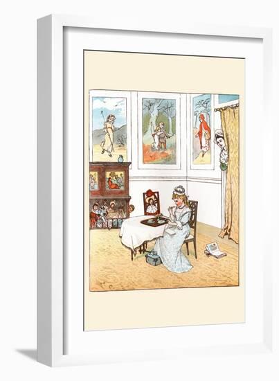 Queen Was in the Parlor Eating Bread and Honey-Randolph Caldecott-Framed Art Print