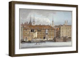 Queenhithe Flour Wharf, City of London, 1801-Charles Tomkins-Framed Giclee Print