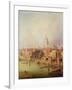 Queenhithe - St. Paul's in the Distance, 1860-F. Lloyds-Framed Giclee Print