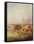 Queenhithe - St. Paul's in the Distance, 1860-F. Lloyds-Framed Stretched Canvas