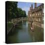 Queens College and Mathematical Bridge, Cambridge, Cambridgeshire, England, United Kingdom, Europe-Roy Rainford-Stretched Canvas