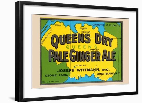 Queens Dry Pale Ginger Ale-null-Framed Art Print