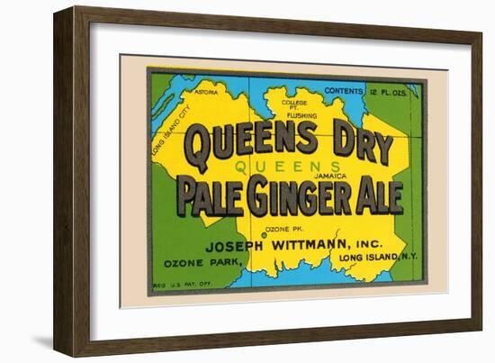 Queens Dry Pale Ginger Ale-null-Framed Art Print