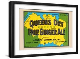 Queens Dry Pale Ginger Ale-null-Framed Art Print