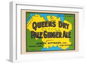 Queens Dry Pale Ginger Ale-null-Framed Art Print