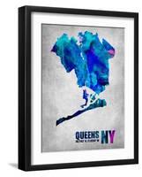 Queens New York-NaxArt-Framed Art Print