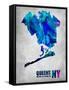 Queens New York-NaxArt-Framed Stretched Canvas