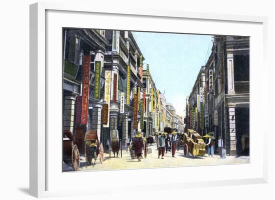 Queens Road Central, Hong Kong, China, C1900s-null-Framed Giclee Print