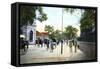 Queens Road Central, Near the Parade Ground, Hong Kong, China, C1900s-null-Framed Stretched Canvas