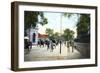 Queens Road Central, Near the Parade Ground, Hong Kong, China, C1900s-null-Framed Giclee Print