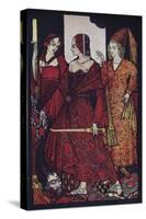 'Queens Who Cut the Bogs of Glanna, Judith of Scripture, and Glorianna', 1910-Harry Clarke-Stretched Canvas