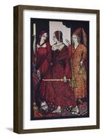 'Queens Who Cut the Bogs of Glanna, Judith of Scripture, and Glorianna', 1910-Harry Clarke-Framed Giclee Print