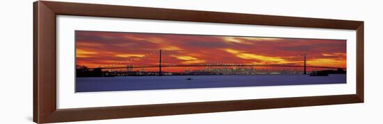 Queensboro and Manhattan Bridge, New York City-Richard Berenholtz-Framed Art Print