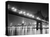 Queensboro Bridge and Manhattan at Night-Bettmann-Stretched Canvas