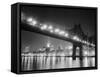 Queensboro Bridge and Manhattan at Night-Bettmann-Framed Stretched Canvas