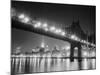 Queensboro Bridge and Manhattan at Night-Bettmann-Mounted Photographic Print