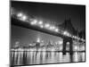 Queensboro Bridge and Manhattan at Night-Bettmann-Mounted Photographic Print