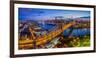 Queensboro Bridge at dusk, Midtown Manhattan, New York City, New York State, USA-null-Framed Photographic Print