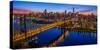 Queensboro Bridge at dusk, Midtown Manhattan, New York City, New York State, USA-null-Stretched Canvas