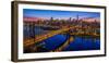 Queensboro Bridge at dusk, Midtown Manhattan, New York City, New York State, USA-null-Framed Photographic Print