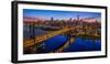 Queensboro Bridge at dusk, Midtown Manhattan, New York City, New York State, USA-null-Framed Photographic Print